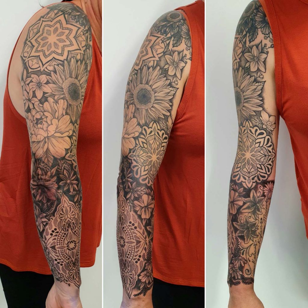Floral arm tattoo – Dan – Kingaroy