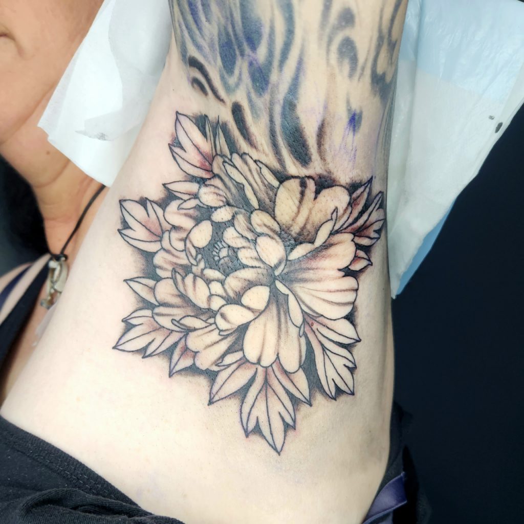 Tattoo – Arm Pit Flower Tattoo – Dan – Kingaroy