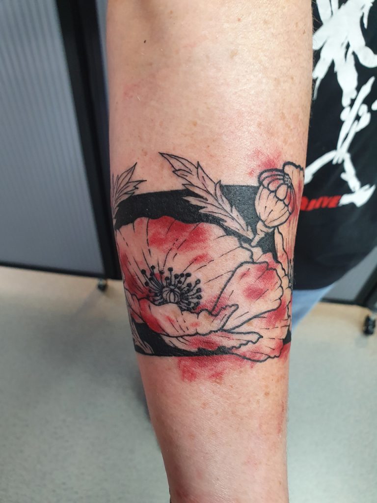 Tattoo – Flower Arm wrap – Dan – Kingaroy