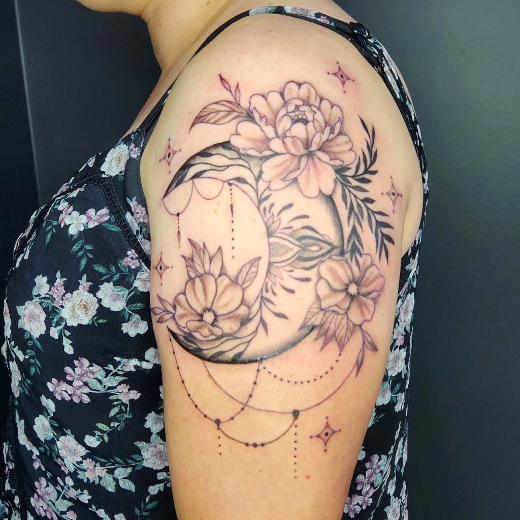 Tattoo – Moon flower – Dan – Kingaroy