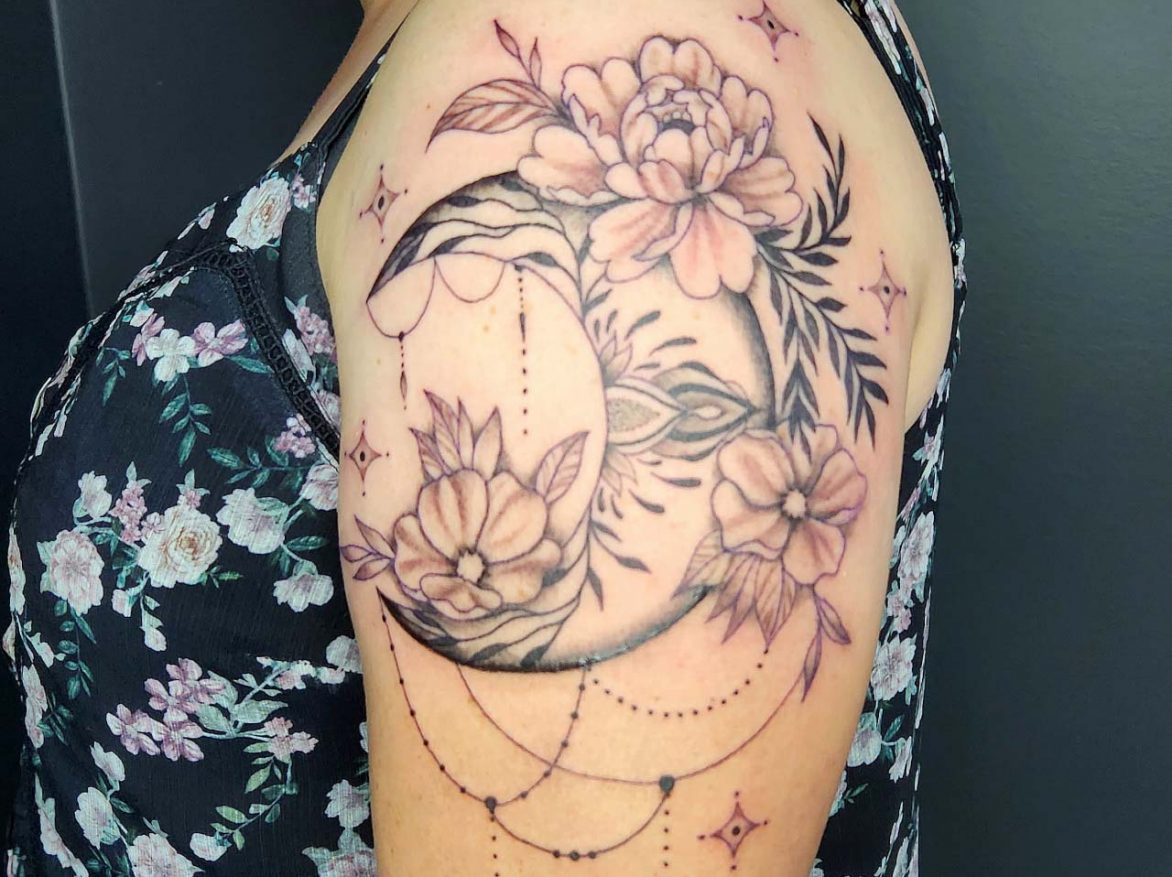 Tattoo - Moon flower - Dan - Kingaroy