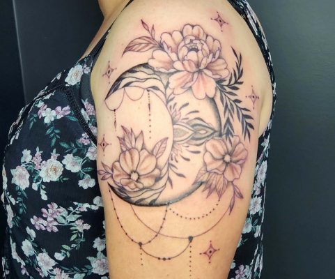 Tattoo - Moon flower - Dan - Kingaroy