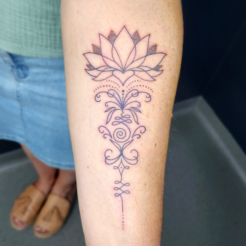 Tattoo – Symmetrical Flower Design Tattoo – Dan – Kingaroy