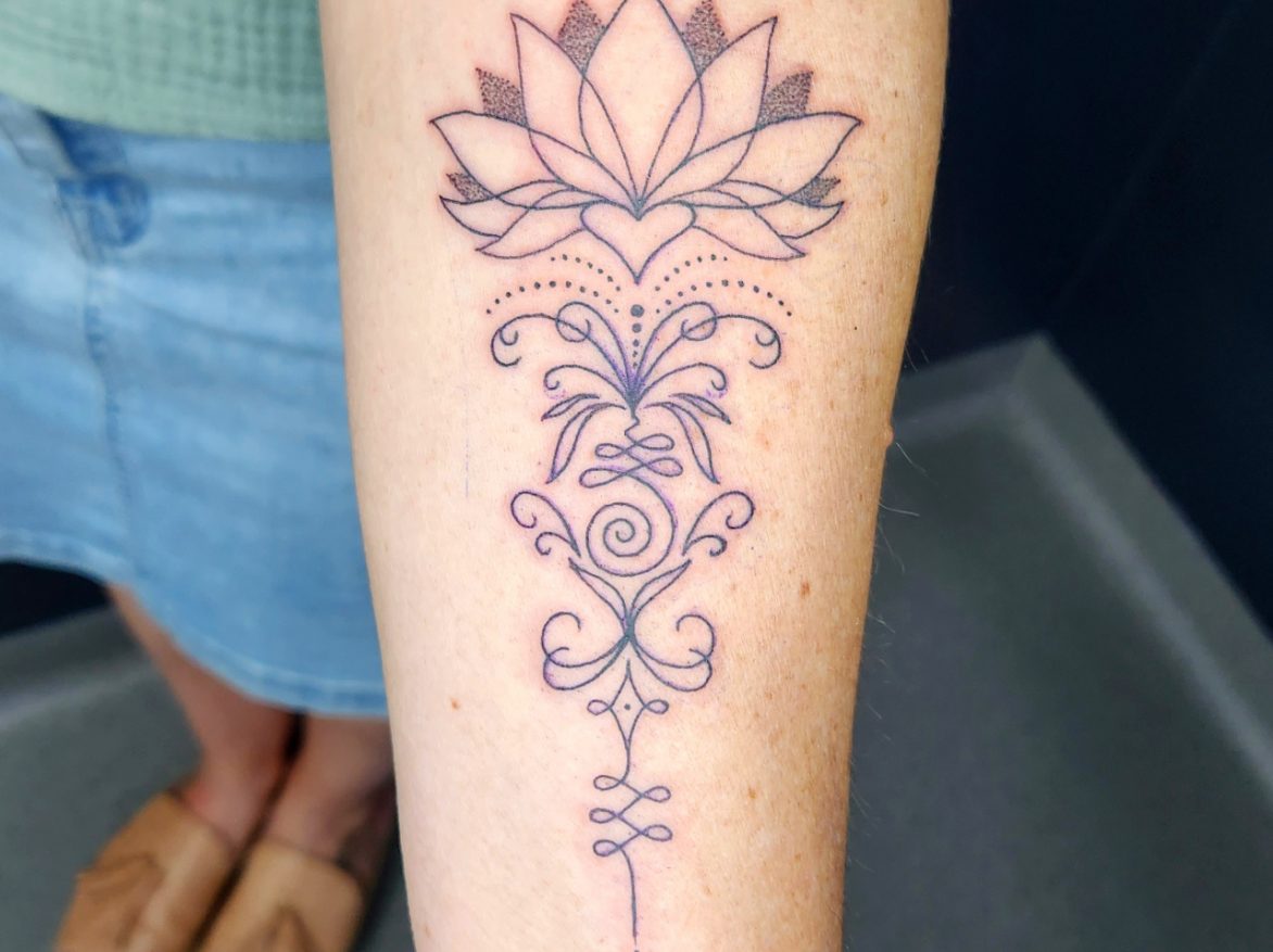 Tattoo - Symmetrical Flower Design Tattoo - Dan - Kingaroy