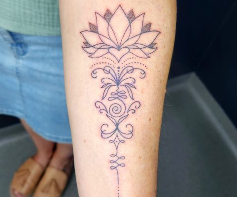 Tattoo - Symmetrical Flower Design Tattoo - Dan - Kingaroy