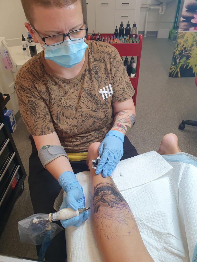 Wild Honey Tattoo Studio – Tattoo in progress