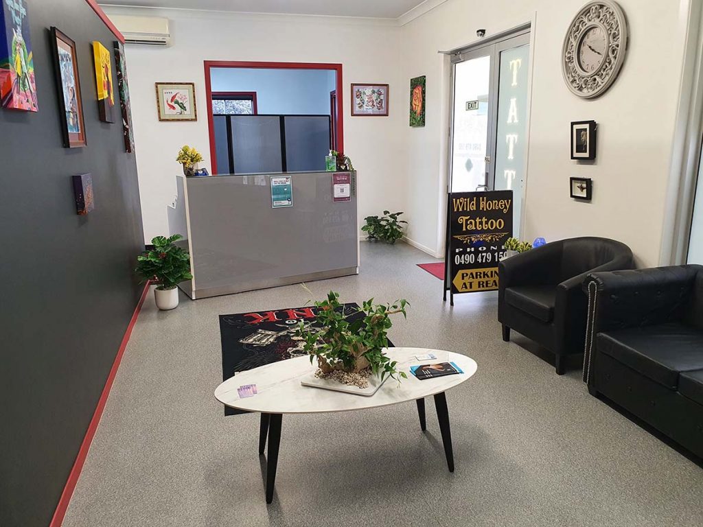 Wild Honey Tattoo Studio – Waiting room entrance