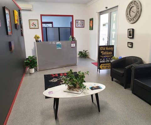Wild Honey Tattoo Studio - Waiting room entrance