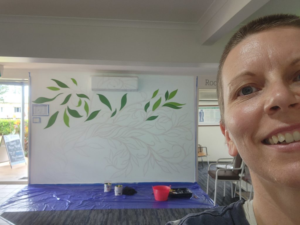 Wild Honey Tattoo Studio – Wall art in progress