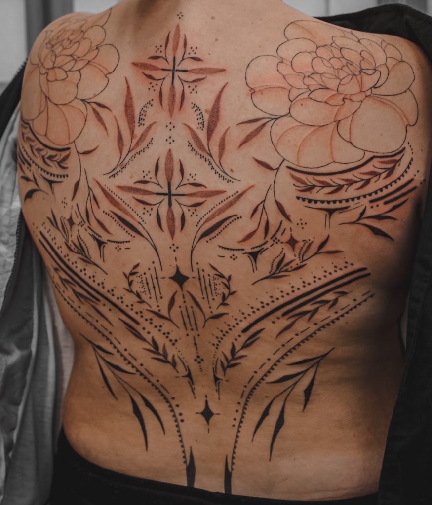Abstract floral tattoo design Kingaroy – by Danica